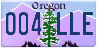 OR license plate 004LLE