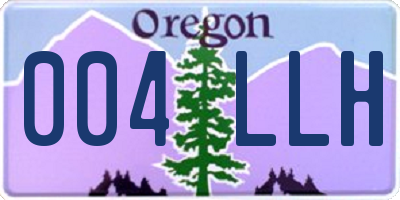 OR license plate 004LLH