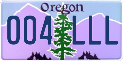 OR license plate 004LLL