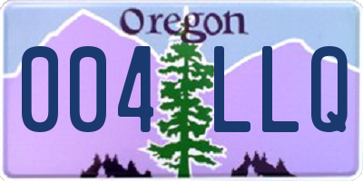 OR license plate 004LLQ