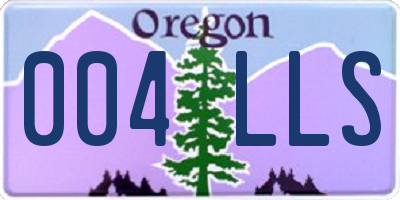 OR license plate 004LLS