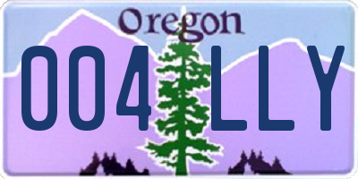 OR license plate 004LLY
