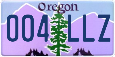 OR license plate 004LLZ