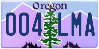 OR license plate 004LMA