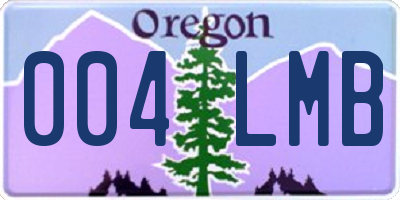 OR license plate 004LMB