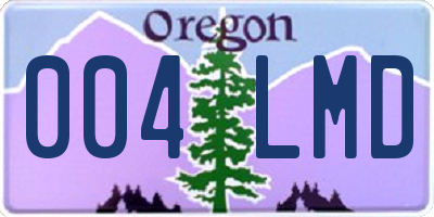 OR license plate 004LMD