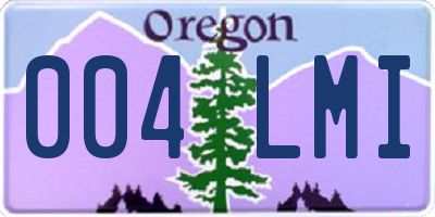 OR license plate 004LMI