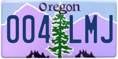 OR license plate 004LMJ