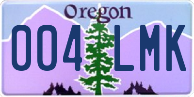 OR license plate 004LMK