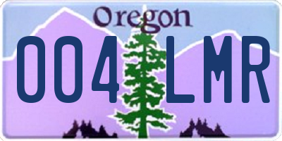 OR license plate 004LMR