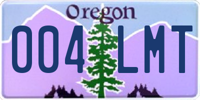 OR license plate 004LMT