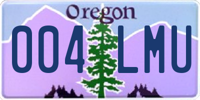 OR license plate 004LMU