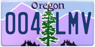OR license plate 004LMV
