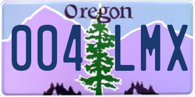 OR license plate 004LMX