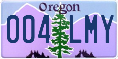 OR license plate 004LMY