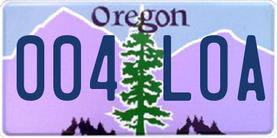 OR license plate 004LOA