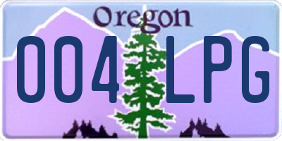 OR license plate 004LPG