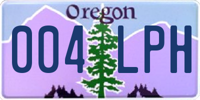 OR license plate 004LPH