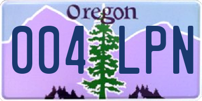OR license plate 004LPN