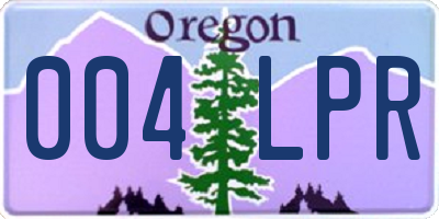 OR license plate 004LPR