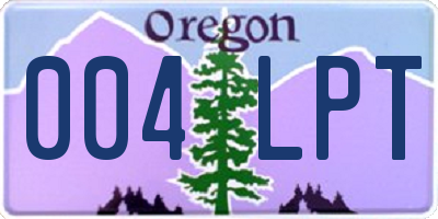OR license plate 004LPT