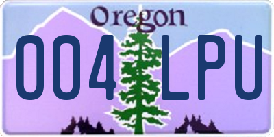 OR license plate 004LPU