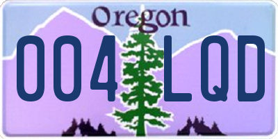 OR license plate 004LQD