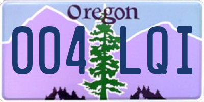OR license plate 004LQI