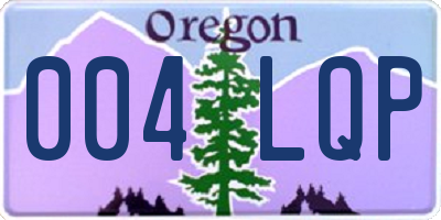 OR license plate 004LQP