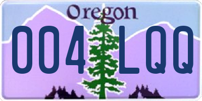 OR license plate 004LQQ