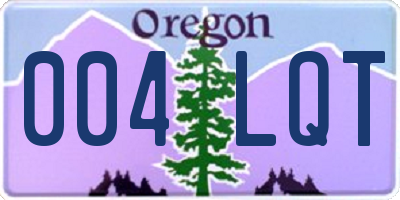 OR license plate 004LQT