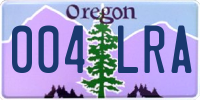 OR license plate 004LRA