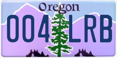 OR license plate 004LRB