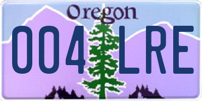 OR license plate 004LRE