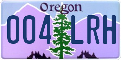 OR license plate 004LRH