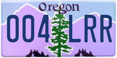 OR license plate 004LRR