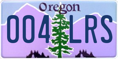 OR license plate 004LRS