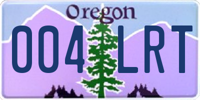 OR license plate 004LRT