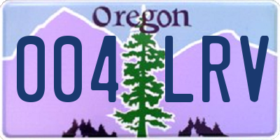OR license plate 004LRV