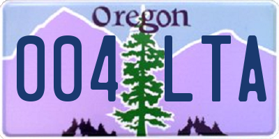 OR license plate 004LTA