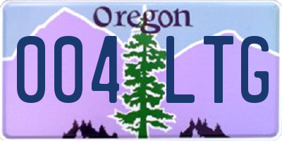 OR license plate 004LTG