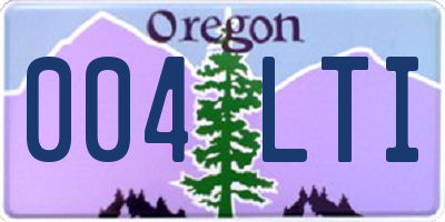 OR license plate 004LTI