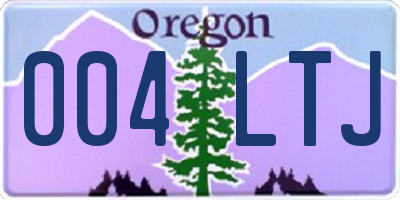 OR license plate 004LTJ