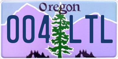 OR license plate 004LTL