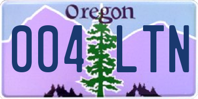 OR license plate 004LTN