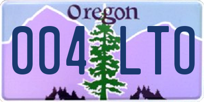 OR license plate 004LTO