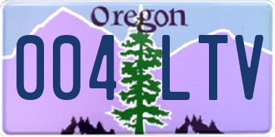 OR license plate 004LTV