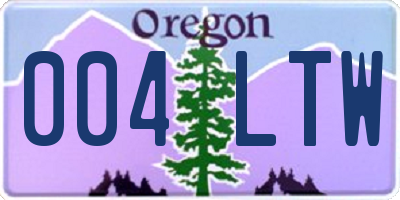 OR license plate 004LTW