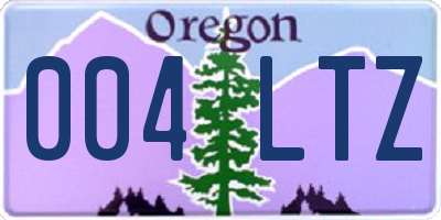 OR license plate 004LTZ
