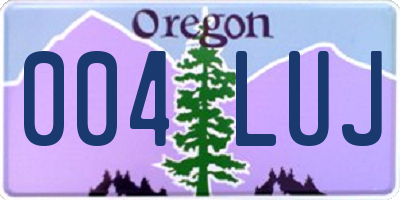 OR license plate 004LUJ